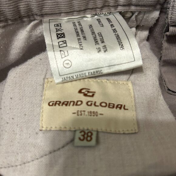 Grand Global Pants Mens Size 30 Gray Kurabo Japan Made Fine Wale Corduroy - Picture 9 of 9